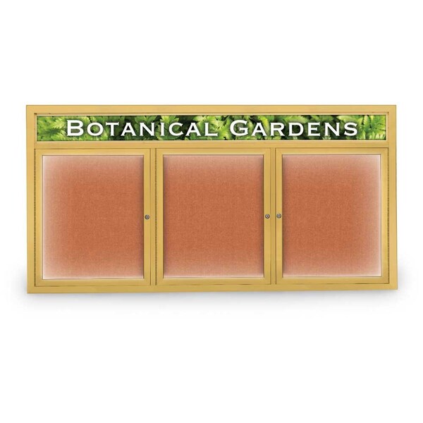 United Visual Products Open Faced Traditional Corkboard, 72x36" UV645A-BRONZE-AMETHY - main